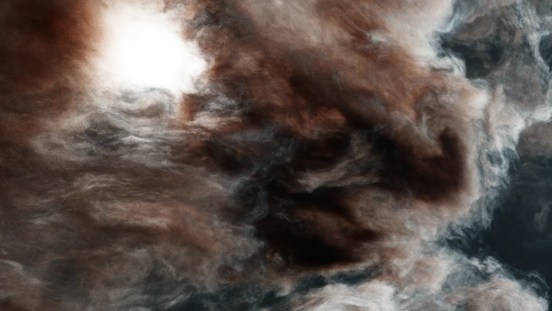 Colorful collapsing nebula